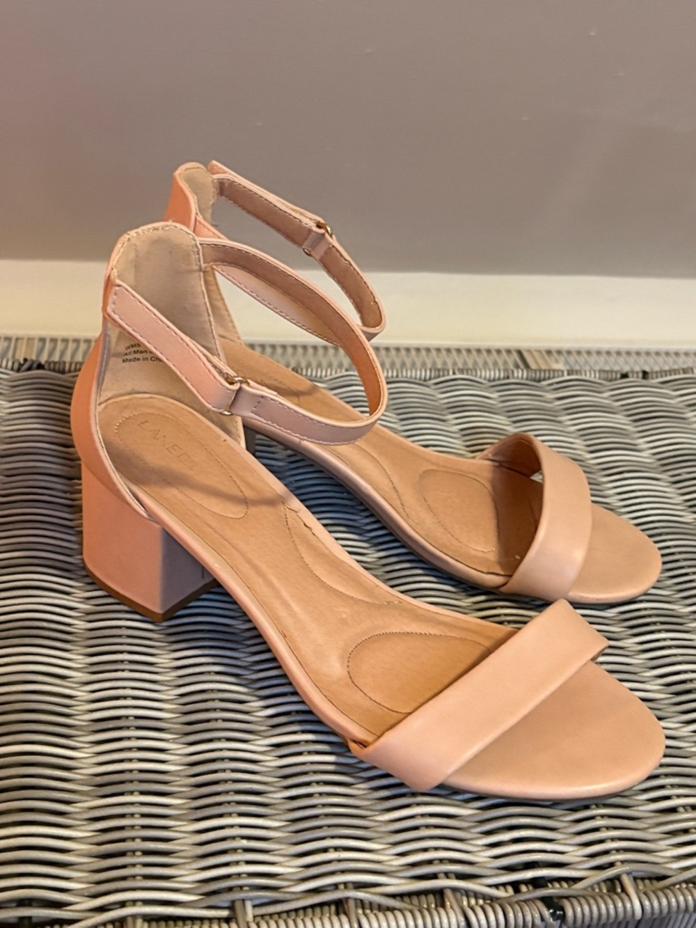 Lane Bryant Nude Blush Block Heel Sandals